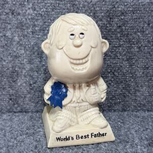 Vintage R & W Berries Co 1970 World's Best Father Dad 6" Statue Figurine Award
